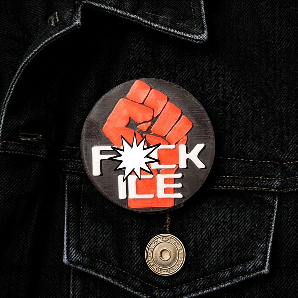 Anti-ICE Solidarity Pin – Forgotten Forge Creations