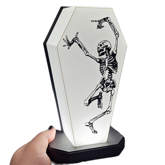 USB Coffin Lamp with Danse Macabre Skeleton